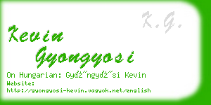 kevin gyongyosi business card